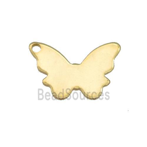 Stainless Steel Butterfly Pendant Gold Plated