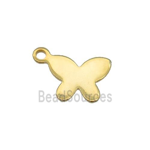 Stainless Steel Butterfly Pendant Gold Plated