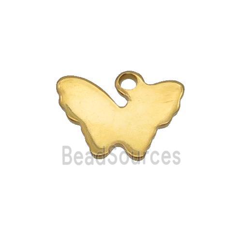 Stainless Steel Butterfly Pendant Gold Plated