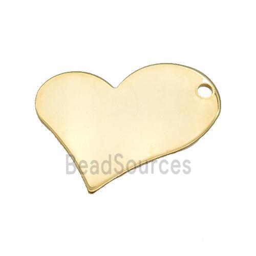 Stainless Steel Heart Pendant Gold Plated