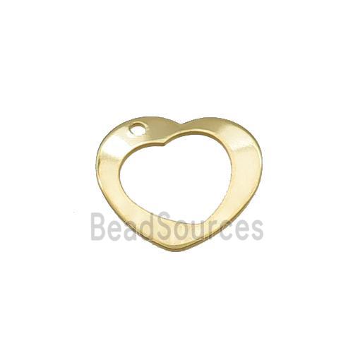 Stainless Steel Heart Pendant Gold Plated