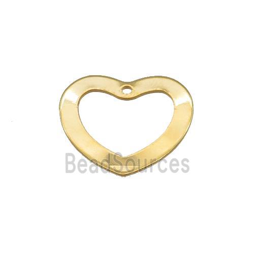 Stainless Steel Heart Pendant Gold Plated