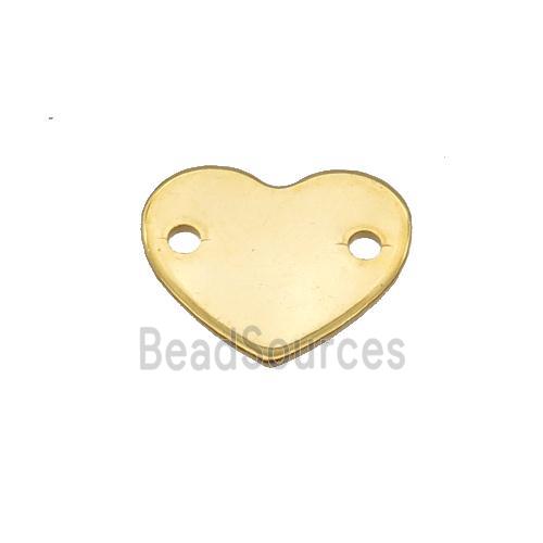 Stainless Steel Heart Connector Gold Plated