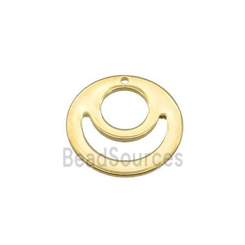 Stainless Steel Emoji Pendant Gold Plated