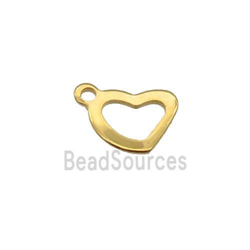 Stainless Steel Heart Pendant Gold Plated