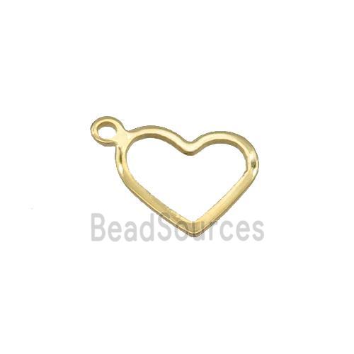 Stainless Steel Heart Pendant Gold Plated