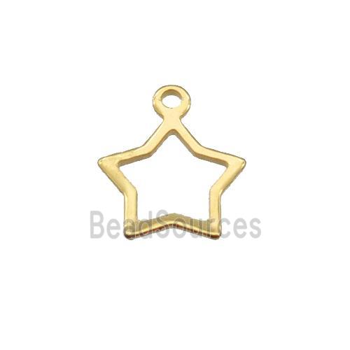 Stainless Steel Star Pendant Gold Plated