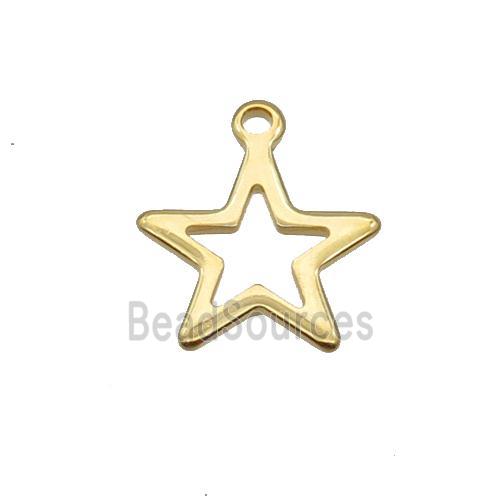 Stainless Steel Star Pendant Gold Plated