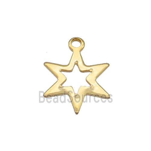 Stainless Steel Star Pendant Gold Plated