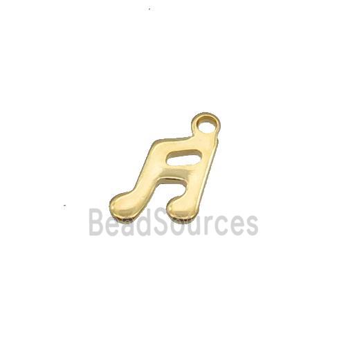 Stainless Steel Musicalnote Pendant Gold Plated