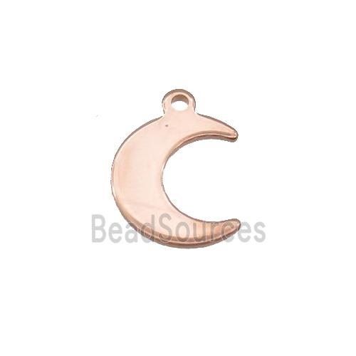 Stainless Steel Moon Pendant Rose Gold