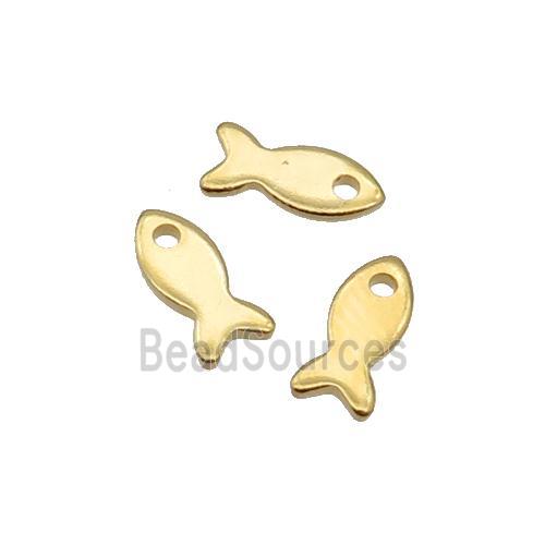 Stainless Steel Fish Pendant Gold Plated