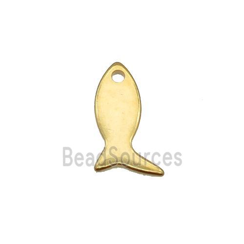 Stainless Steel Fish Pendant Gold Plated