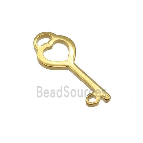 Stainless Steel Key Pendant Gold Plated