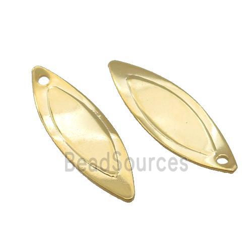 Stainless Steel Marquise Oval Pendant Gold Plated