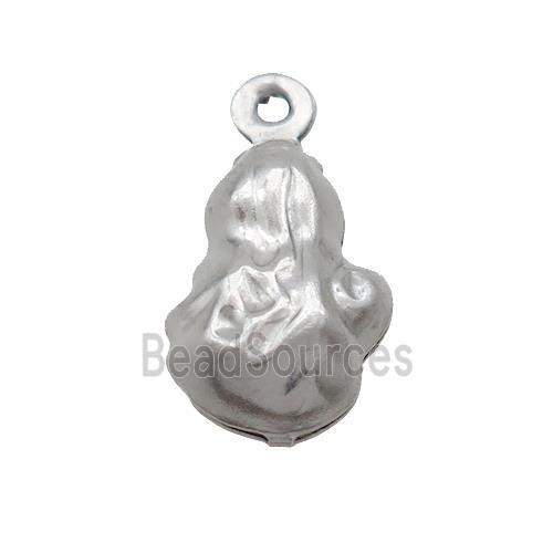 Raw Stainless Steel Cabbage Pendant