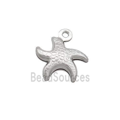 Raw Stainless Steel Starfish Pendant