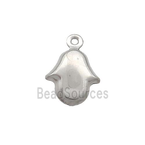 Raw Stainless Steel Hamsahand Pendant