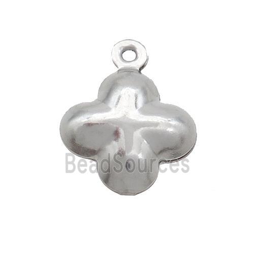 Raw Stainless Steel Flower Pendant