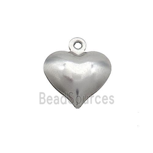 Raw Stainless Steel Heart Pendant