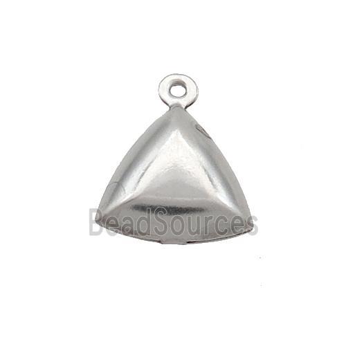 Raw Stainless Steel Triangle Pendant