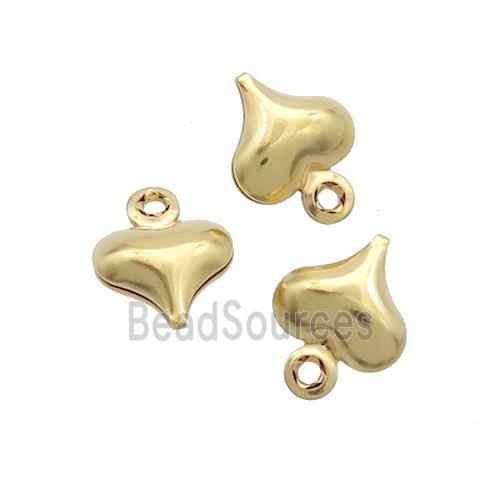 Stainless Steel Heart Pendant Gold Plated