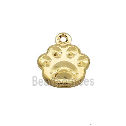 Stainless Steel Paw Pendant Gold Plated