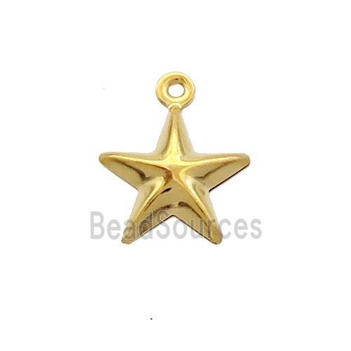 Stainless Steel Star Pendant Gold Plated