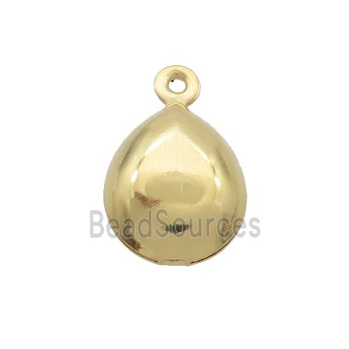 Stainless Steel Teardrop Pendant Gold Plated