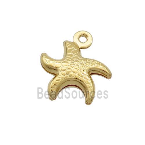 Stainless Steel Starfish Pendant Gold Plated