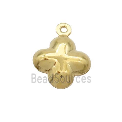 Stainless Steel Flower Pendant Gold Plated