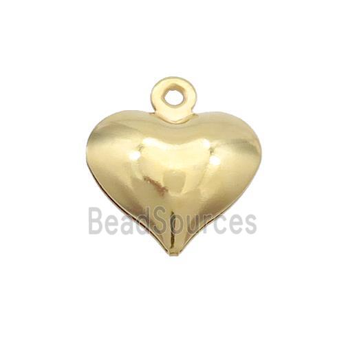 Stainless Steel Heart Pendant Gold Plated