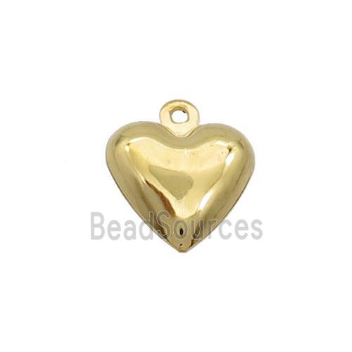 Stainless Steel Heart Pendant Gold Plated