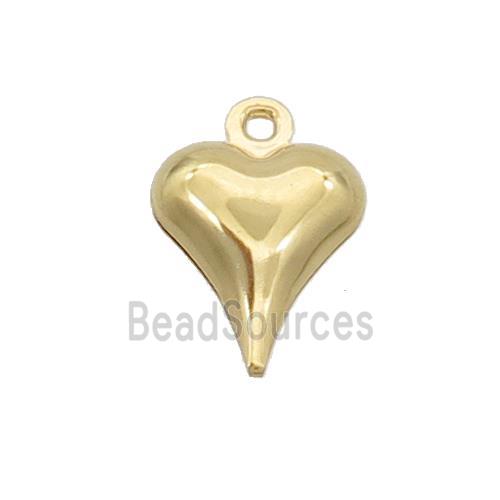 Stainless Steel Heart Pendant Gold Plated