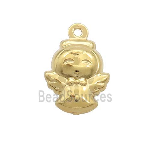 Stainless Steel Angel Pendant Fairy Gold Plated