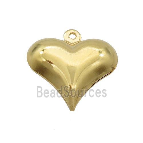 Stainless Steel Heart Pendant Gold Plated