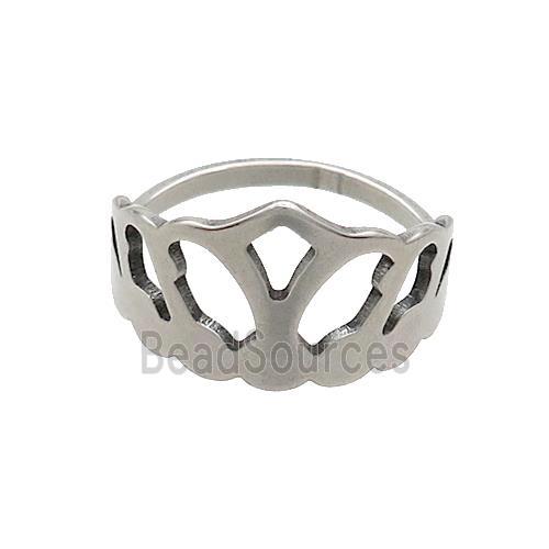 Raw Stainless Steel Rings Crown