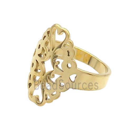 Stainless Steel Rings Gold Plated