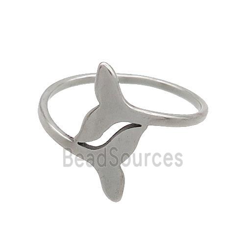 Raw Stainless Steel Rings Sharktail