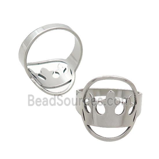 Raw Stainless Steel Rings Crown