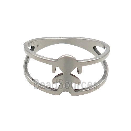 Raw Stainless Steel Rings Girls Kids