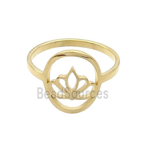 Stainless Steel Crown Rings Gold Plated