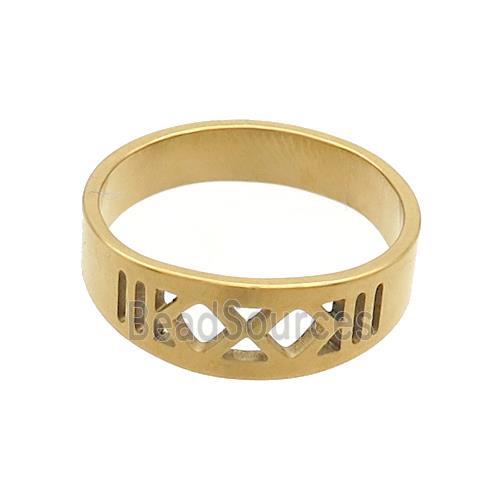 Stainless Steel Rings Gold Plated