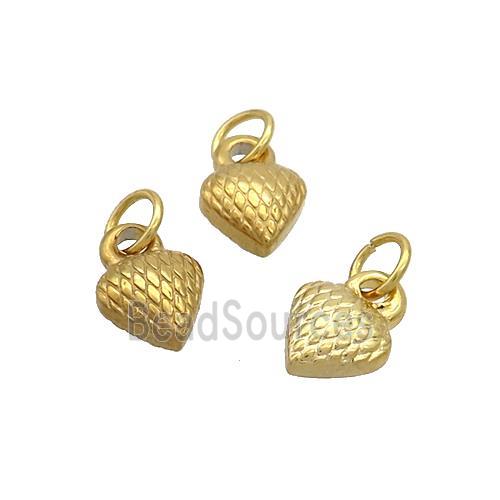 Stainless Steel Heart Pendant Gold Plated