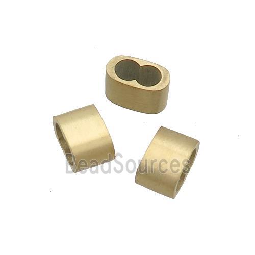 Stainless Steel Spacer Beads Gold Plated 2holes