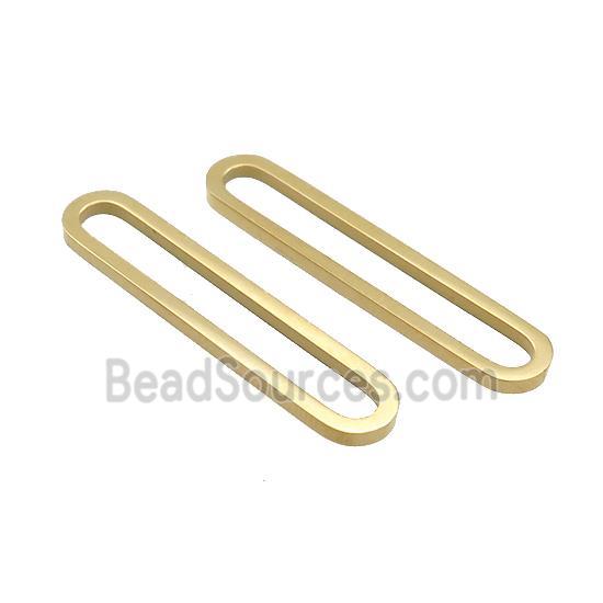 Stainless Steel Oval Connector Gold Plated