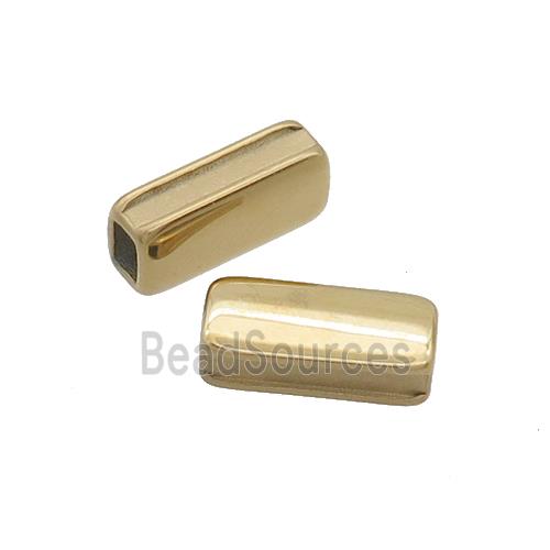 Stainless Steel Tube Beads Gold Plated