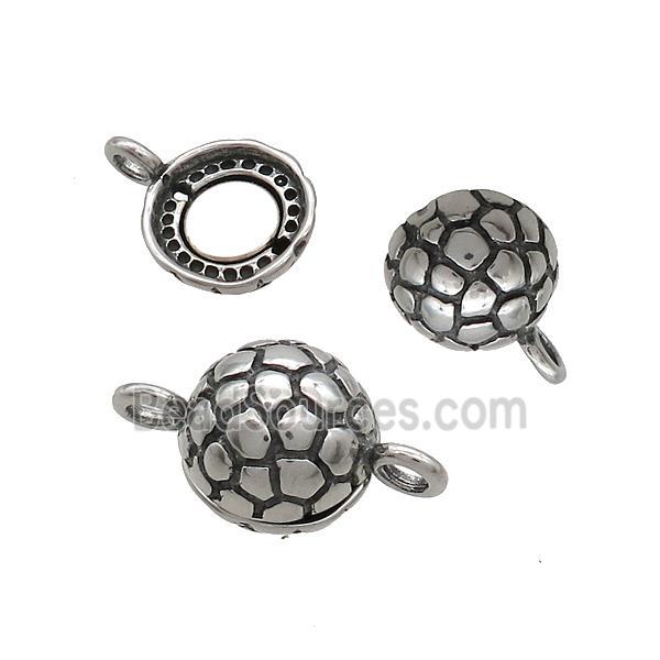 Stainless Steel Magnetic Clasp Antique Silver