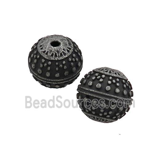 Stainless Steel Round Beads Antique Black