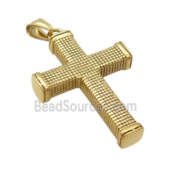 Stainless Steel Cross Pendant Gold Plated